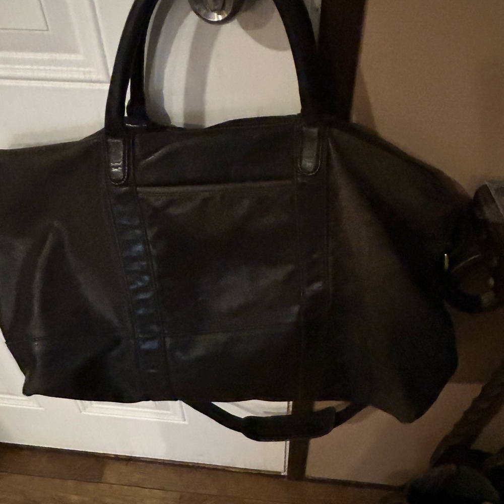 Vintage large leather coach duffel bag